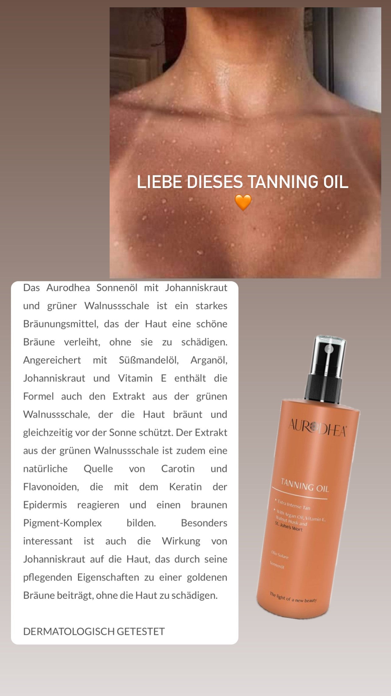 Bräunungsöl mit grüner Wallnussschale + Johanniskraut 150 ml - SOL04B