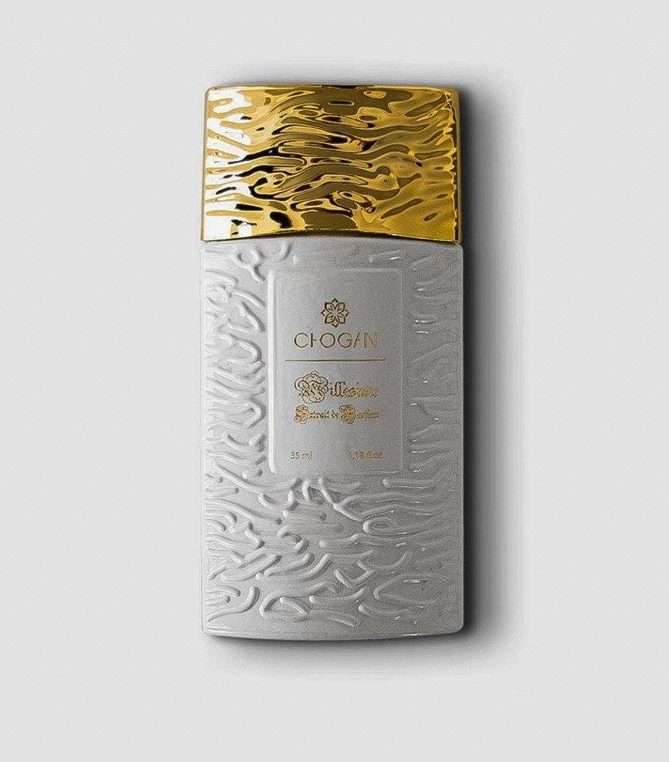 Luxuriöses Parfum Olfazeta Extrait De Parfum in eleganter weißer Flasche mit goldenem Deckel – hochwertiger Nischenduft für Damen 35 ml