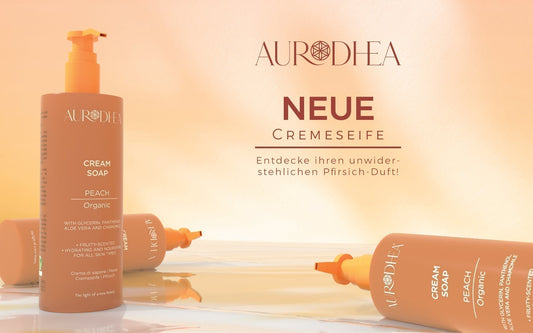 So duftet der Sommer: Die neue Aurodhea Cremeseife mit Pfirsich! 🍑✨