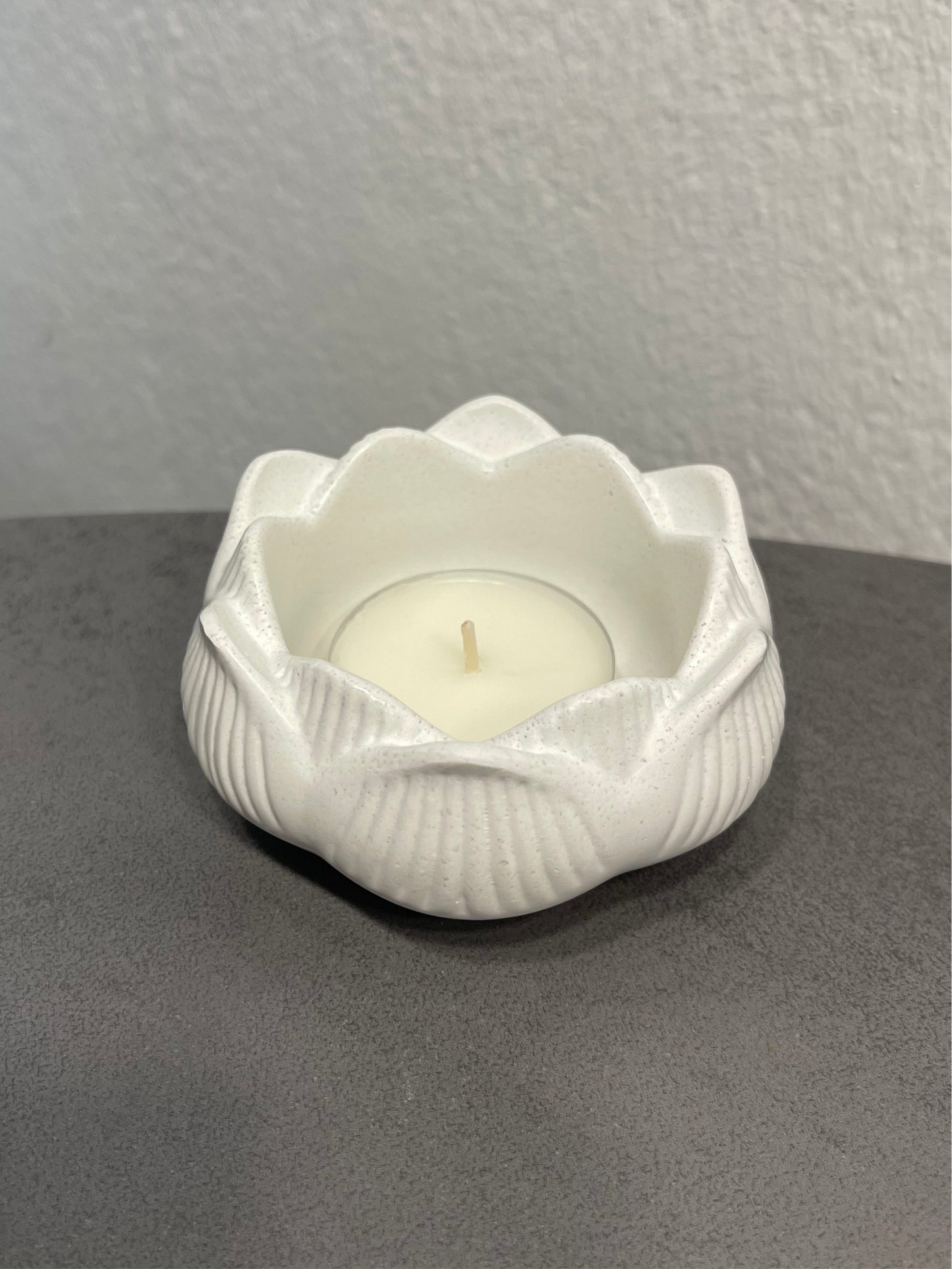 Beton Teelichthalter „Lotus“ | Handgemacht | Modern & minimalistisch | Geschenkidee