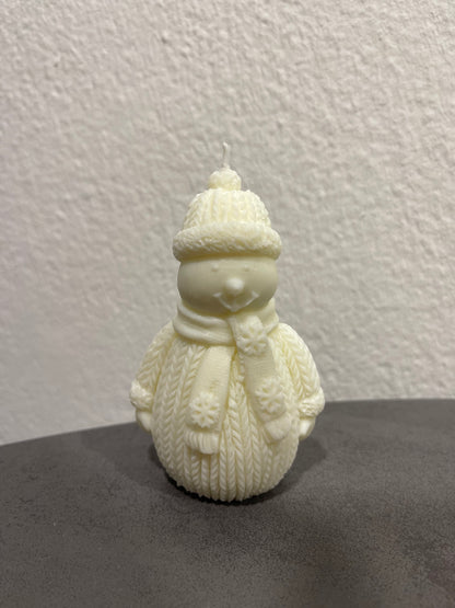 Schneemann Kerze