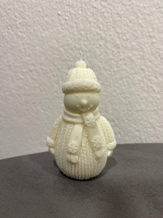 Schneemann Kerze