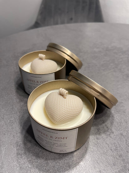 Apfel-Zimt Duftkerze handgegossen, Basic