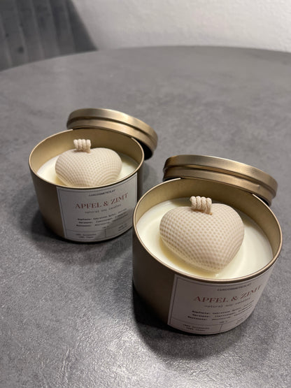 Apfel-Zimt Duftkerze handgegossen, Basic