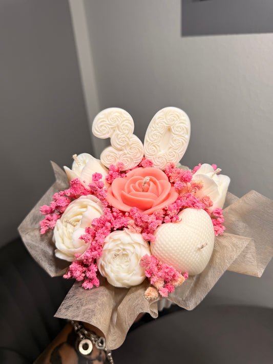 Personalisierter Kerzenstrauß aus Bio-Sojawachs – Handgemacht als Geschenk oder Dekostück
