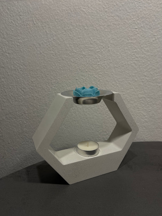 Duftlampe (Wabe) aus Beton - für Duftmelts oder ätherische Öle