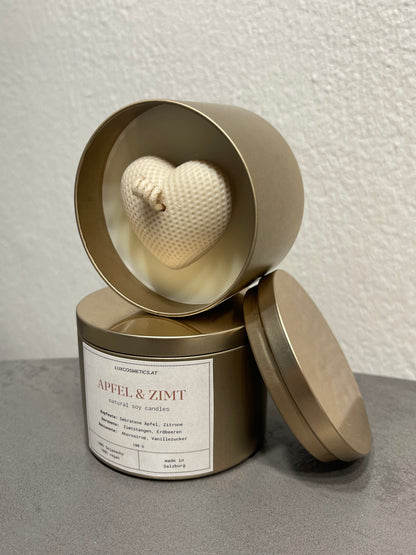 Apfel-Zimt Duftkerze handgegossen, Basic
