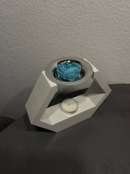 Duftlampe (Wabe) aus Beton - für Duftmelts oder ätherische Öle