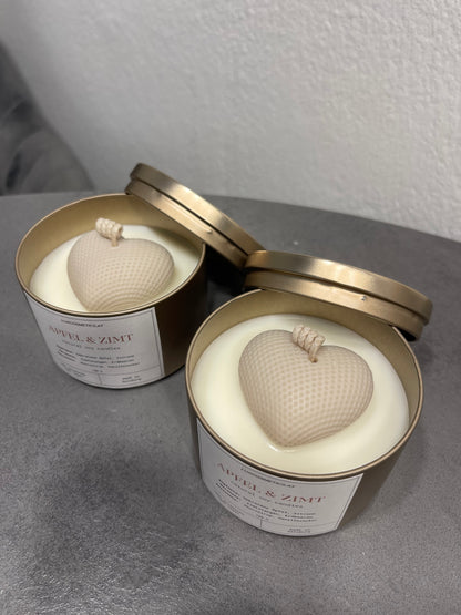 Apfel-Zimt Duftkerze handgegossen, Basic
