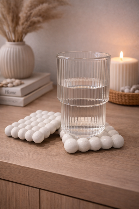 Beton Untersetzer „Bubble“ – Set aus 2 oder 4 | Handgemacht | Modern & minimalistisch | Geschenkidee