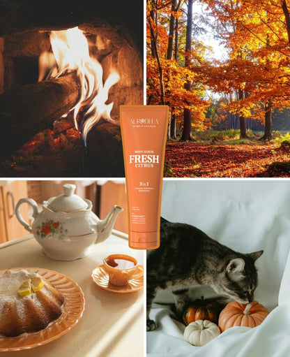 Pflegeset ZITRUS – Body Scrub, Moodboard