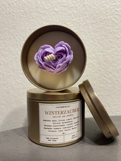 Winterzauber Duftkerze handgegossen